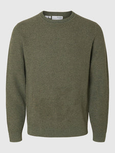 SELECTED | PULLOVER ROSS MIT RUNDHALSAUSSCHNITT | Deep Forest
