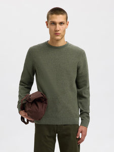 SELECTED | PULLOVER ROSS MIT RUNDHALSAUSSCHNITT | Deep Forest