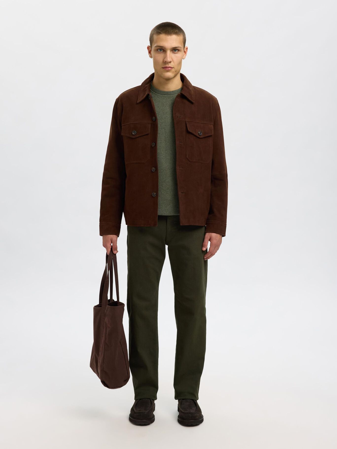 SELECTED | PULLOVER ROSS MIT RUNDHALSAUSSCHNITT | Deep Forest