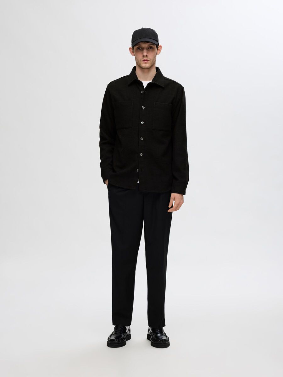 SELECTED | TWILL OVERSHIRT | Black