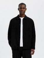 Lade das Bild in den Galerie-Viewer, SELECTED | LEINENMIX OVERSHIRT Brody Sun | Black
