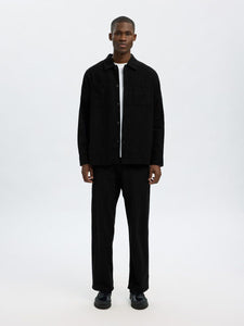 SELECTED | LEINENMIX OVERSHIRT Brody Sun | Black