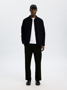 SELECTED | LEINENMIX OVERSHIRT Brody Sun | Black