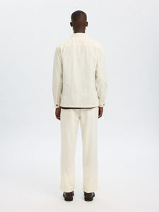 SELECTED | LEINENMIX OVERSHIRT Brody Sun | Cloud dancer
