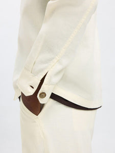 SELECTED | LEINENMIX OVERSHIRT Brody Sun | Cloud dancer