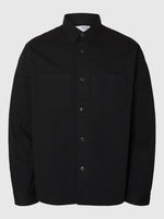 Lade das Bild in den Galerie-Viewer, SELECTED | REGULAR FIT TWILL OVERSHIRT Jackie | Black
