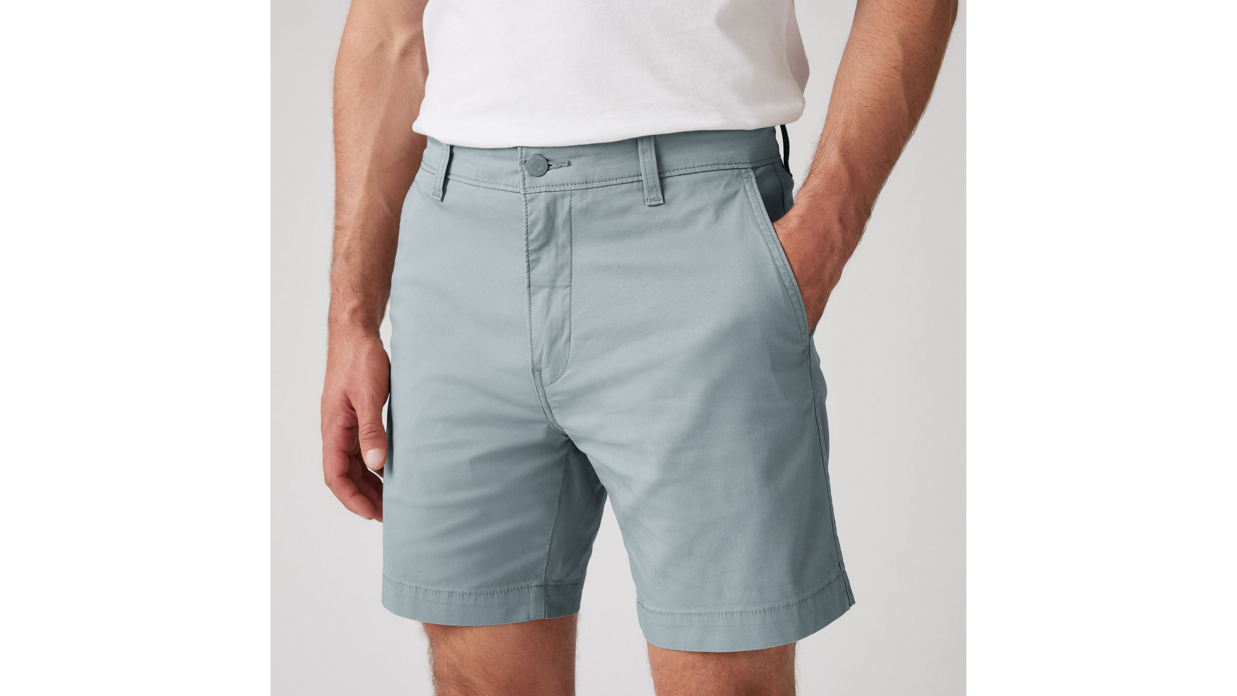Levis | Chino Standard Cotton Linen Shorts | 0080 Steam blue