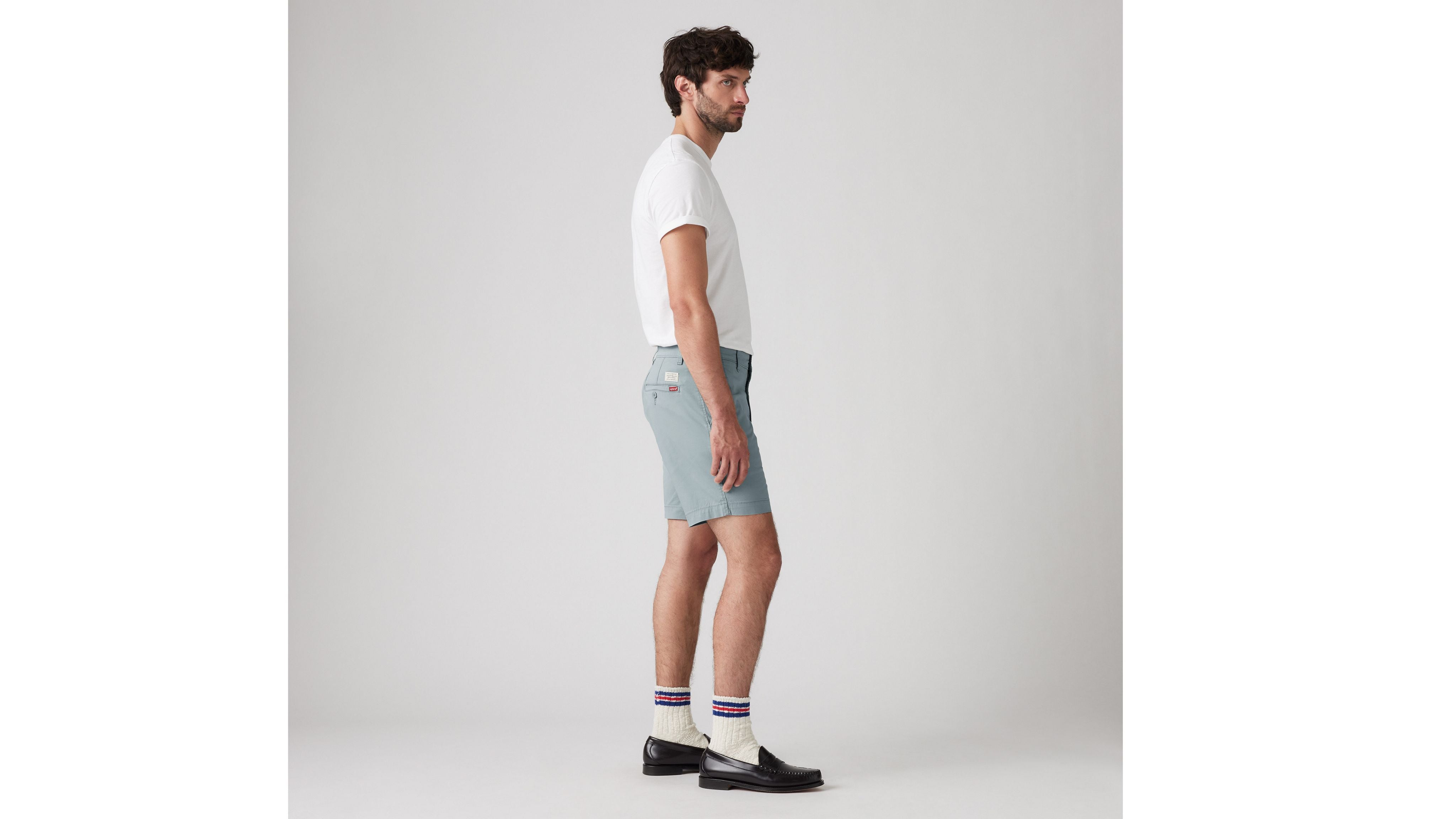 Levis | Chino Standard Cotton Linen Shorts | 0080 Steam blue