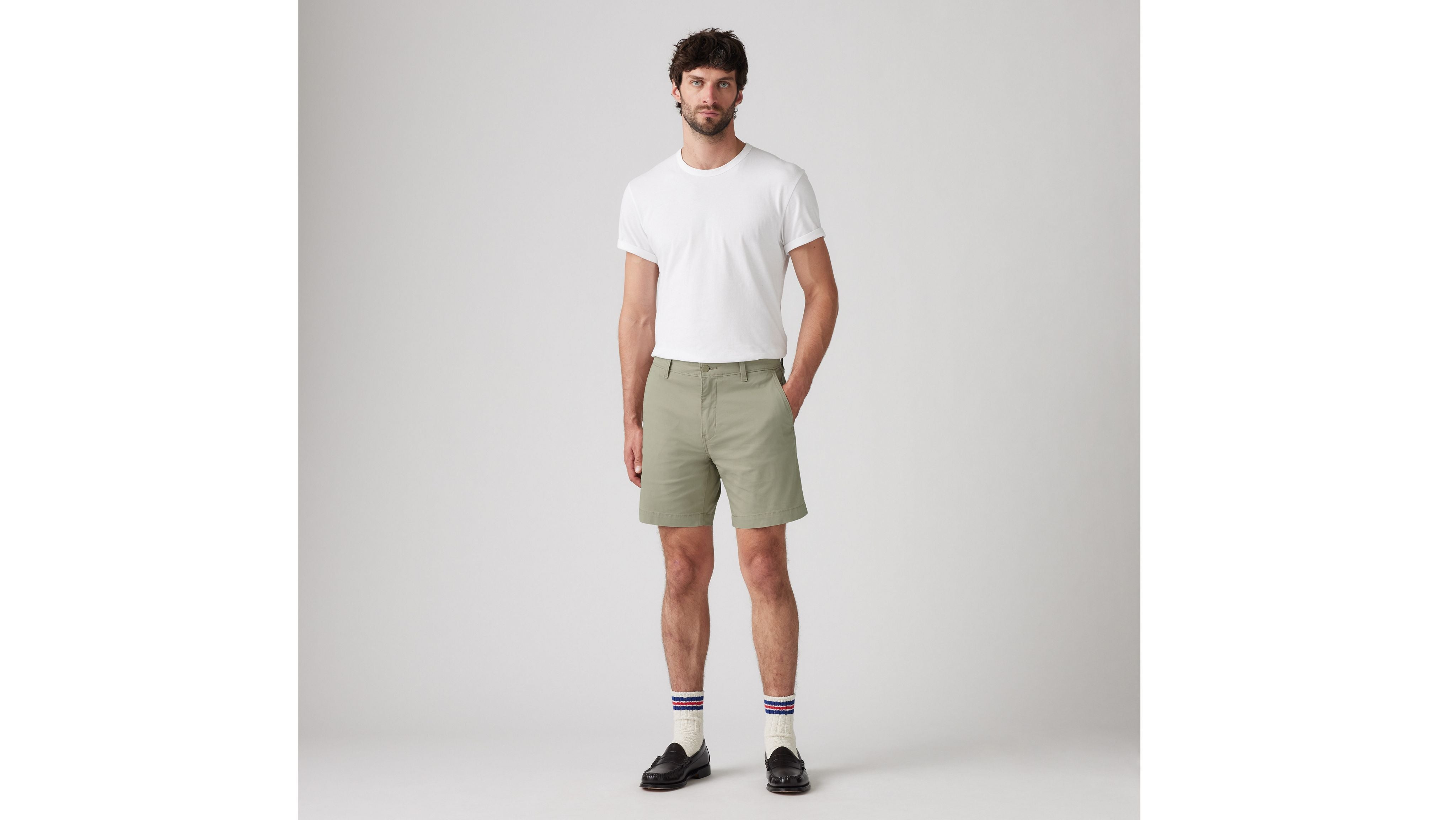 Levis | Chino Standard Cotton Linen Shorts | 0081 tidal