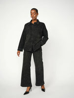 Load image into Gallery viewer, Mos Mosh | Emme Studs Jeans-Hemdbluse | 869 Dark Grey

