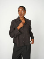 Load image into Gallery viewer, Mos Mosh | Ayen Check Hemdbluse | 819 Phantom
