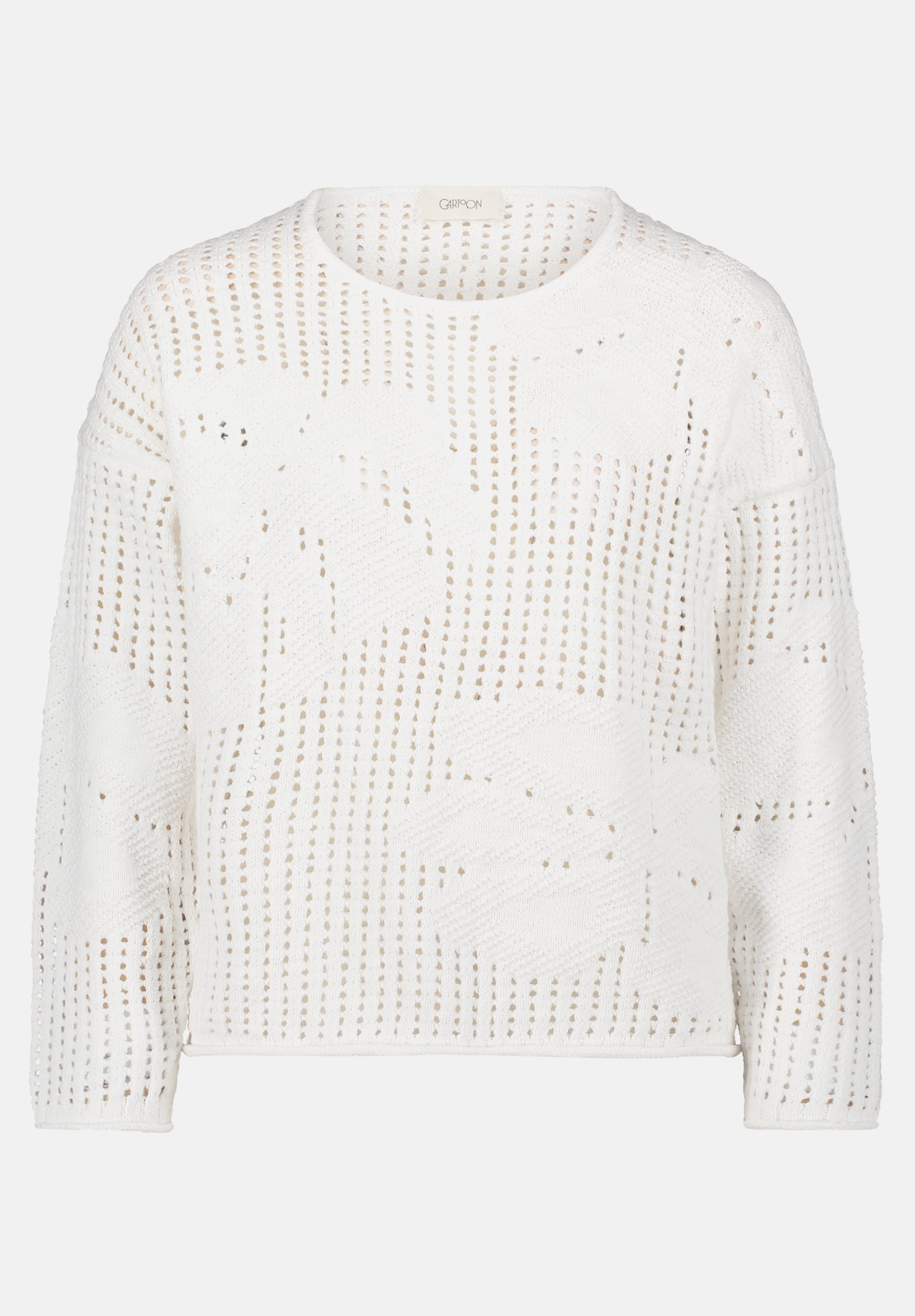 Cartoon | Strickpullover mit Rundhalsausschnitt | 1014 Offwhite
