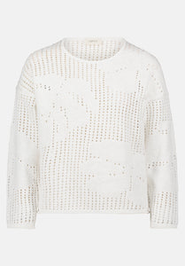 Cartoon | Strickpullover mit Rundhalsausschnitt | 1014 Offwhite