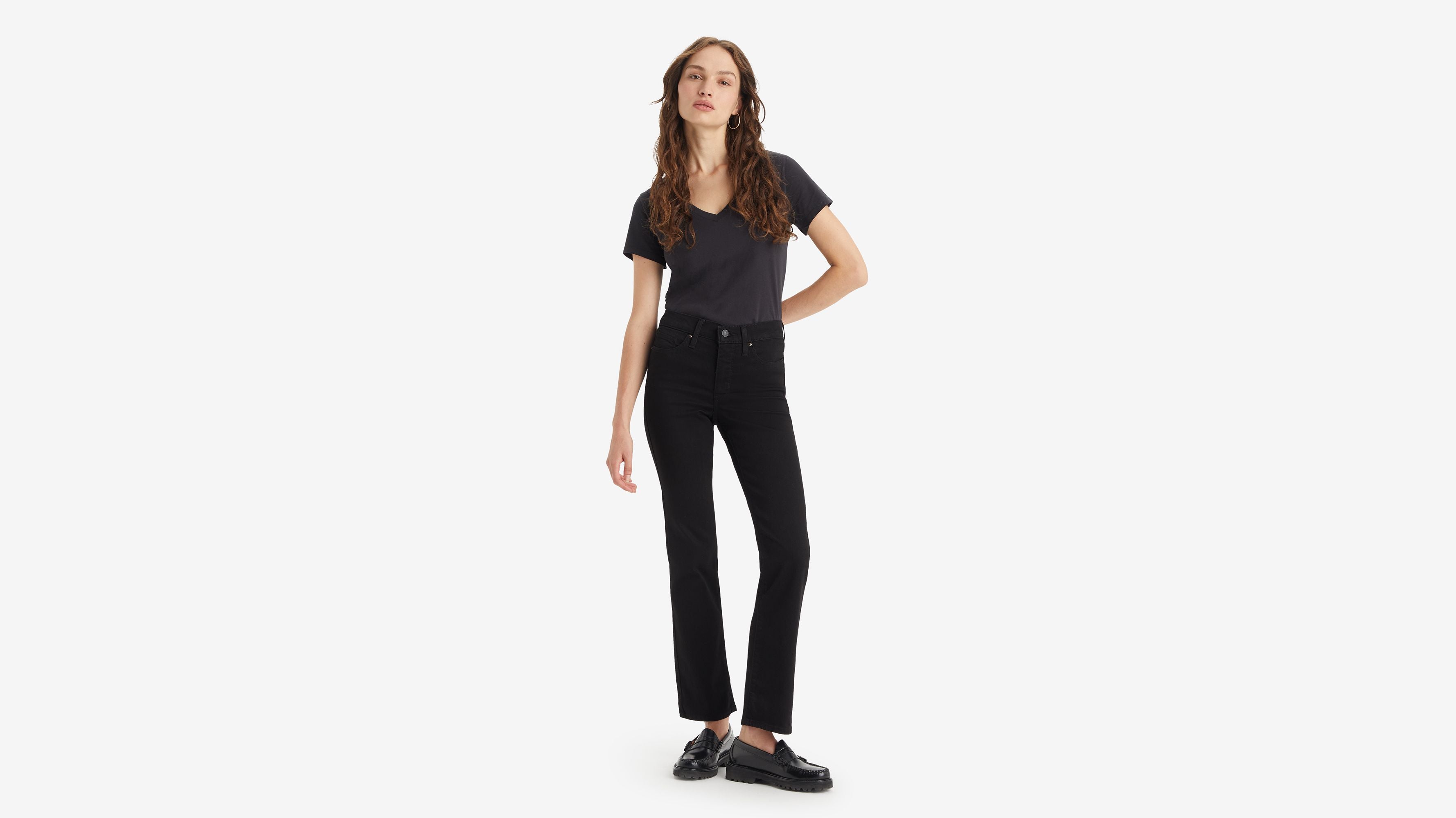 Levis | 314™ Shaping Straight Jeans | Black and black