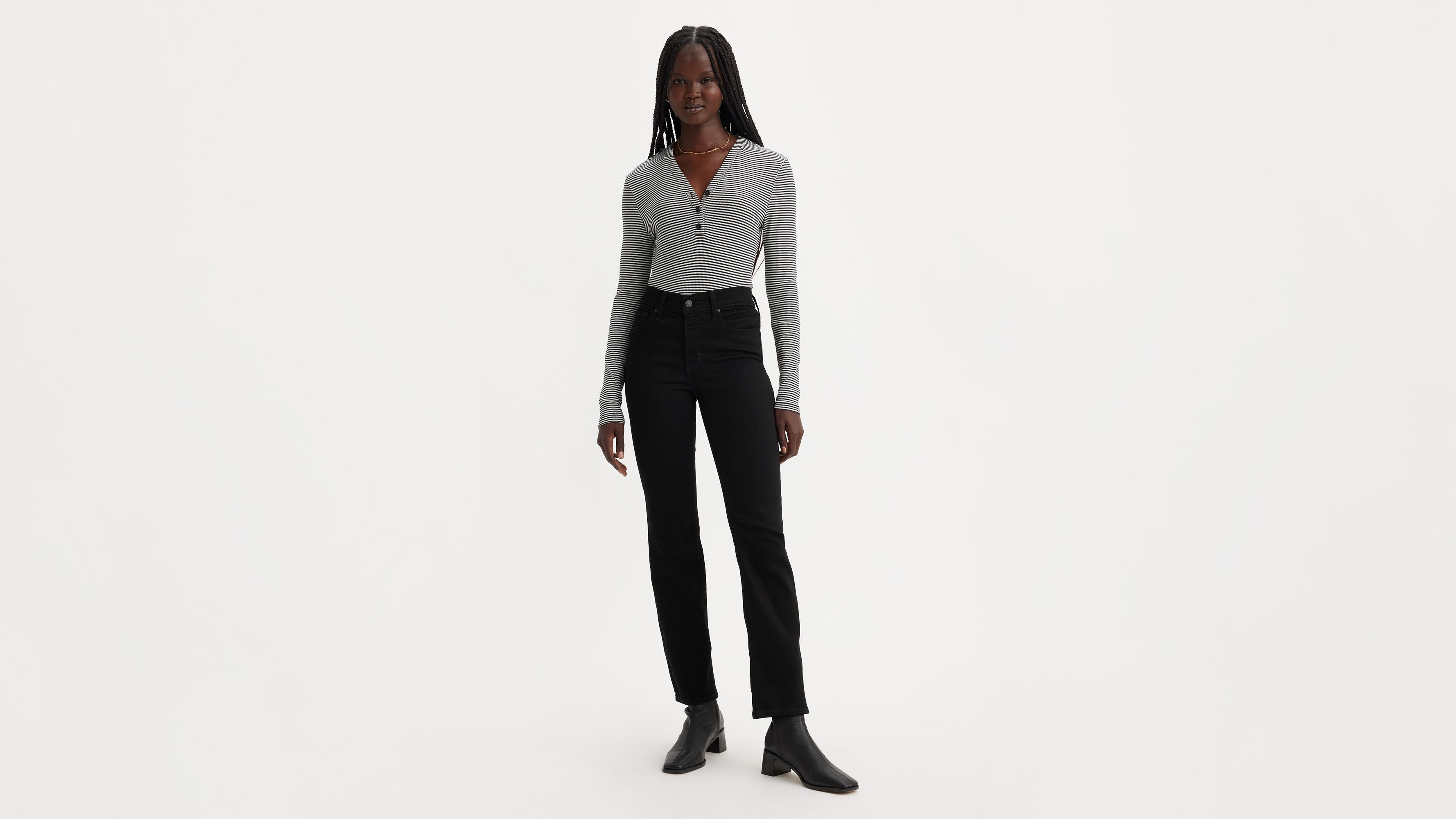 Levis | 314™ Shaping Straight Jeans | Black and black