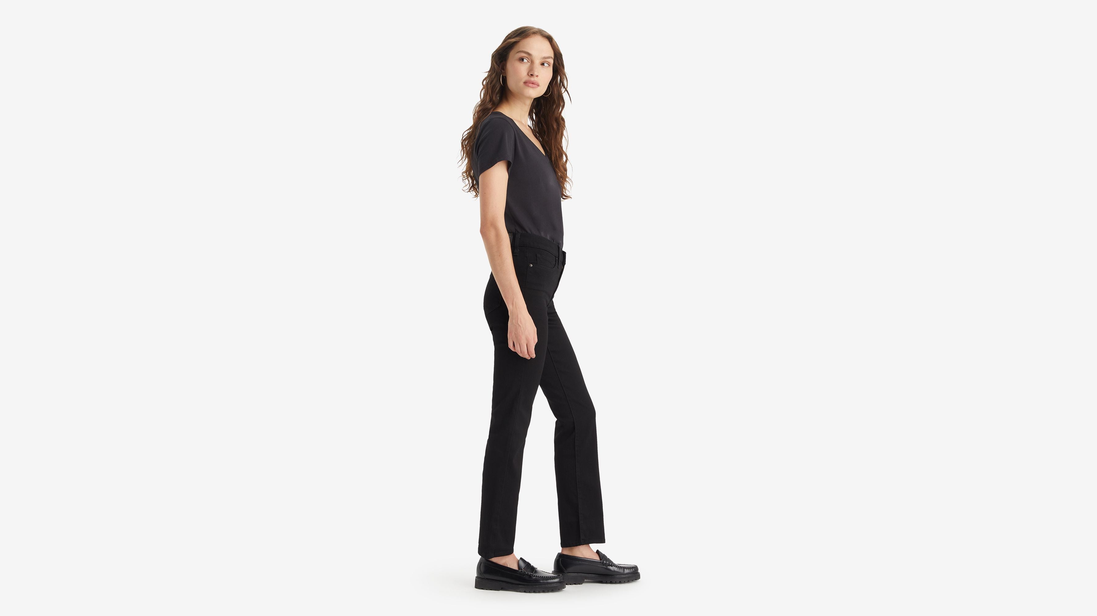 Levis | 314™ Shaping Straight Jeans | Black and black