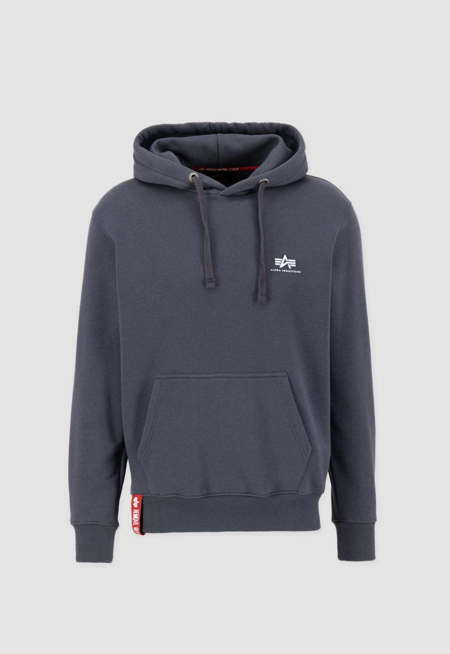 Alpha Industries | Basic Hoody Small Logo | 136 greyblack