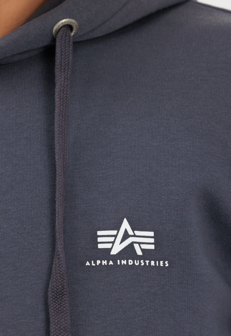 Alpha Industries | Basic Hoody Small Logo | 136 greyblack