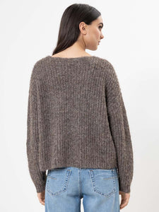 Herrlicher | Lini Strickpullover mit V-Ausschnitt | 370 saddle