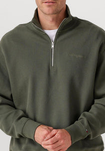 Tommy Jeans | Relaxed Fit Pullover mit Waffelstrick | MRH Green