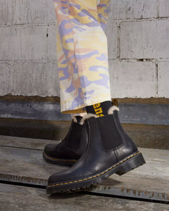 Dr. Martens |  Leonore Chelsea Boots Mit Kunstpelzfutter | black