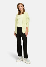 Lade das Bild in den Galerie-Viewer, Cartoon | Strick-Cardigan mit Rippbündchen  | 2709 Bright Yellow Melange
