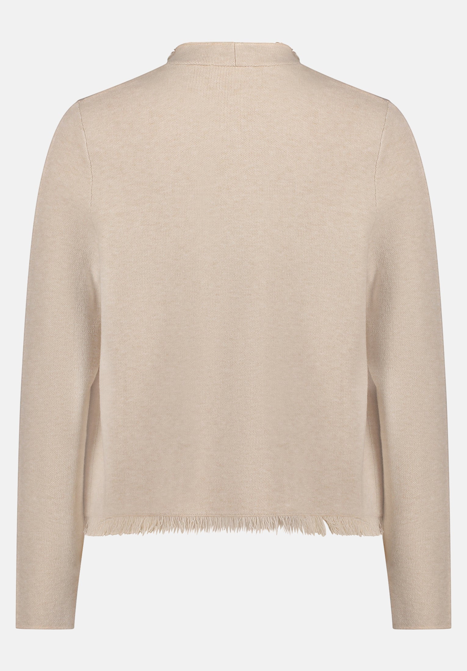 Cartoon | Casual-Strickjacke mit Fransen | 7706 Beige Melange