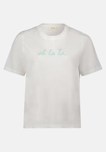 Cartoon |  Printshirt mit Rundhalsausschnitt  | 1951 Patch Cream/Green
