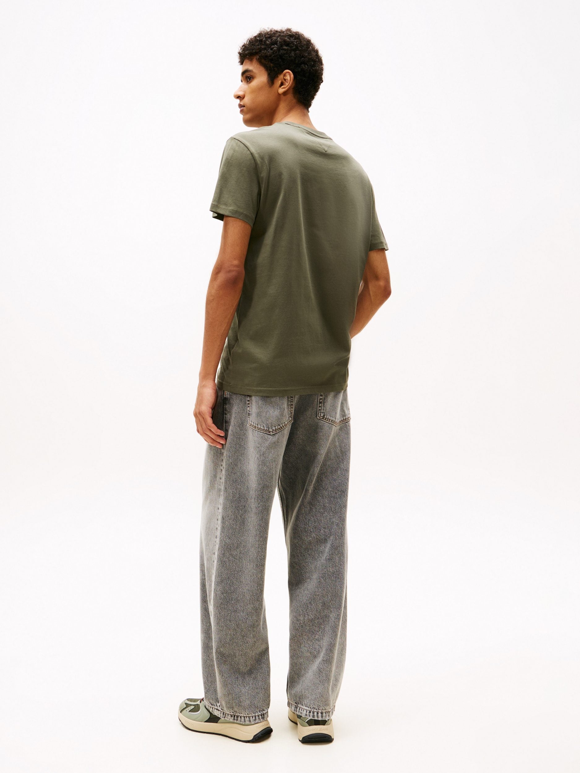 Tommy Jeans | Rundhals-T-Shirt aus Jersey mit Logo | MRH Green