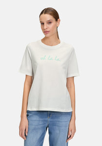 Cartoon |  Printshirt mit Rundhalsausschnitt  | 1951 Patch Cream/Green