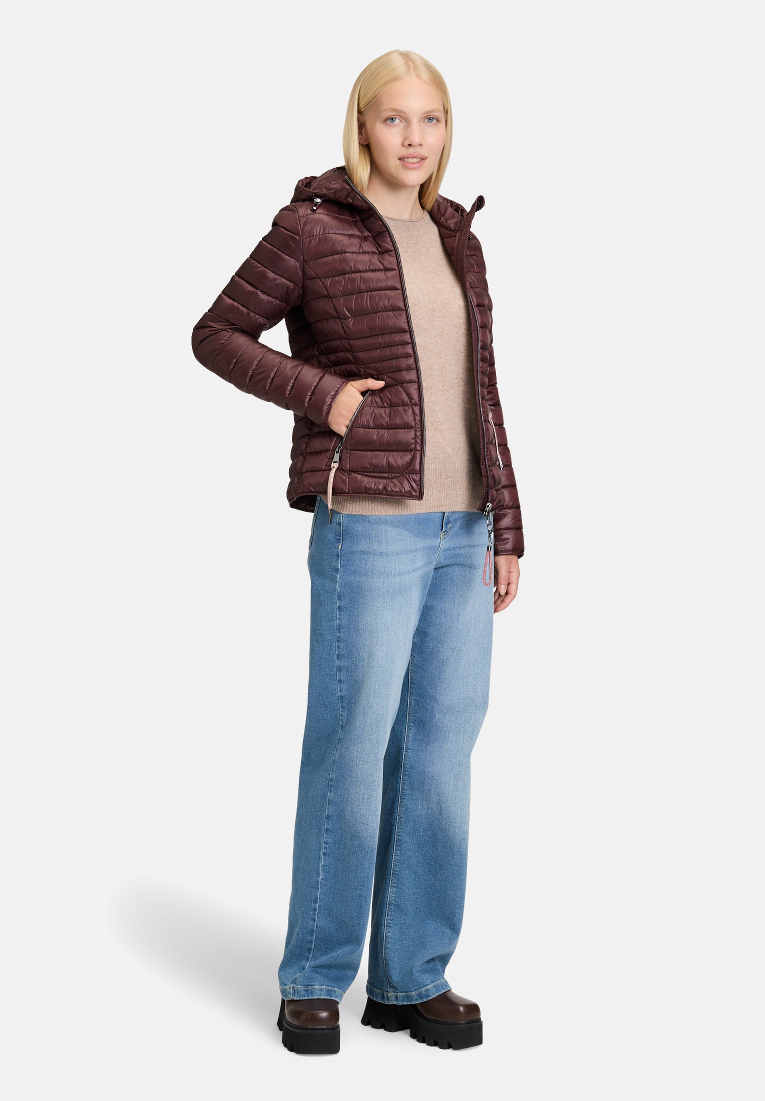 Cartoon | Steppjacke mit Reißverschlusstaschen | 4633 Decadent Chocolate