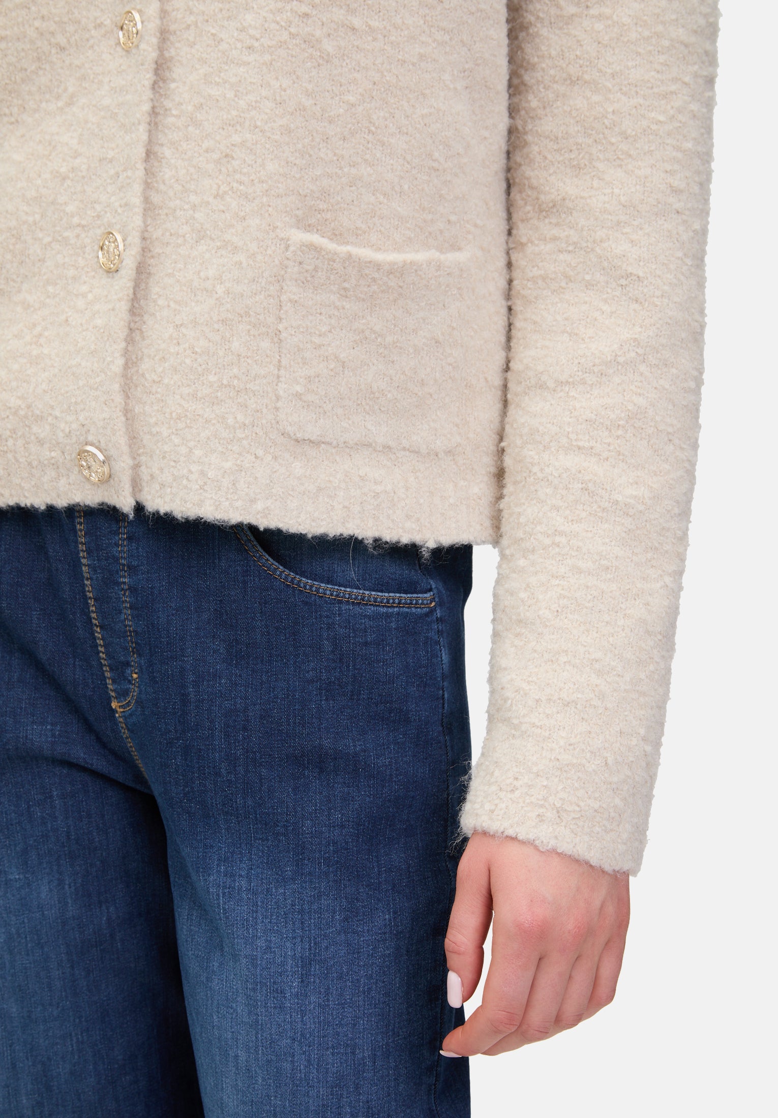 Cartoon | Strick-Cardigan mit Knopfleiste | 9074 Pumice Stone