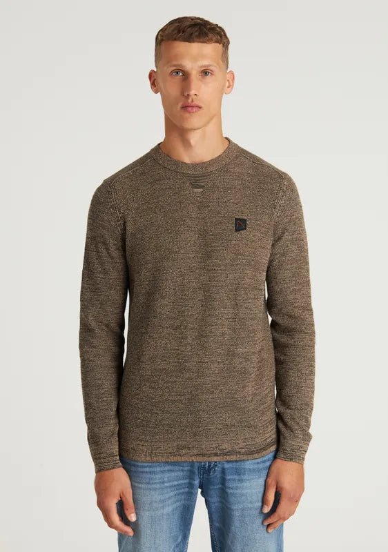 CHASIN | Basal Mixed Pullover | E75 TAUPE