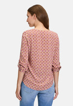 Lade das Bild in den Galerie-Viewer, Cartoon | Casual-Bluse mit Muster | 4859 Rose/Camel
