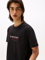 Lade das Bild in den Galerie-Viewer, Tommy Jeans | Rundhals-T-Shirt aus Jersey mit Logo | BDS black
