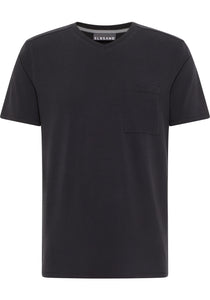 Elbsand | T-Shirt - Nelio | 111 bright white | 990 caviar