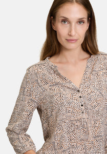 Cartoon | Casual-Bluse mit Muster | 1871 Cream/Brown