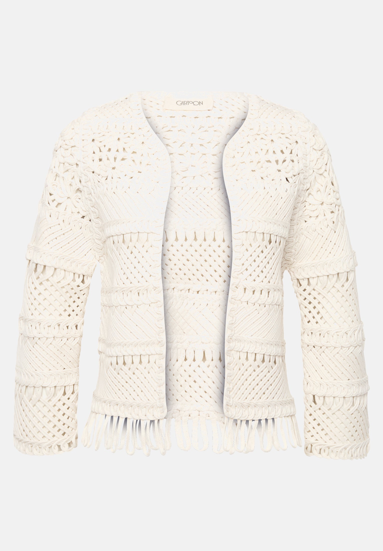 Cartoon | Casual-Strickjacke mit Rundhalsausschnitt  | 9074 Pumice Stone