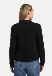 Cartoon | Casual-Strickjacke mit Fransen | 9045 Black