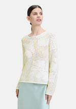 Lade das Bild in den Galerie-Viewer, Cartoon | Strickpullover mit Rundhalsausschnitt | 1014 Offwhite
