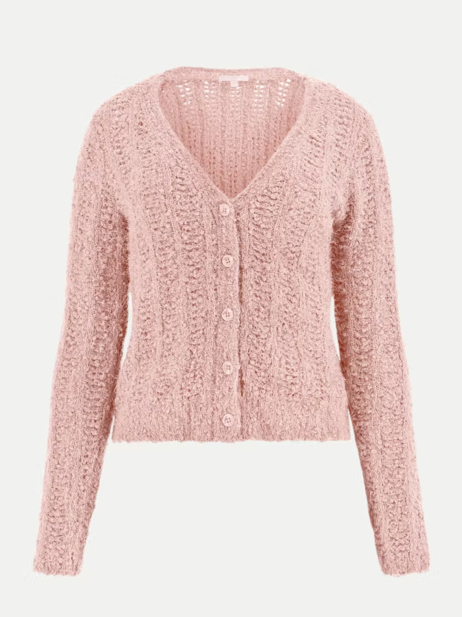 Guess | Cardigan Ajourstrick | G6J3 PINK PEA