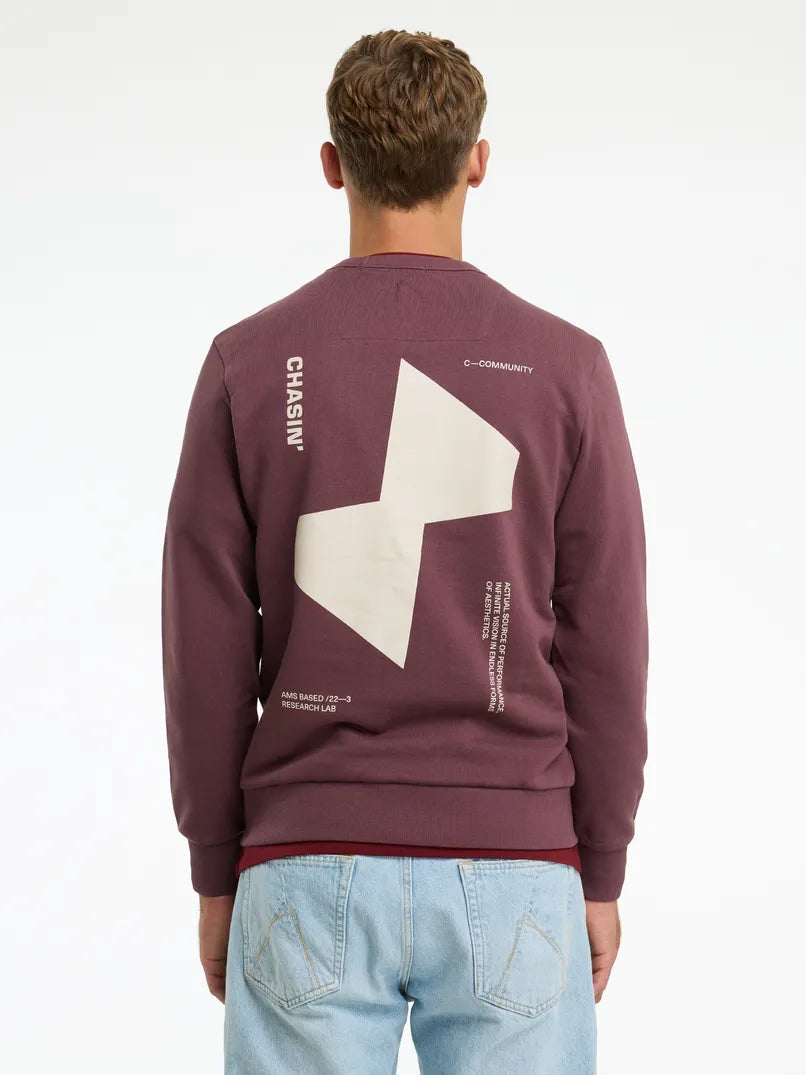 CHASIN | Toby Wave Sweatshirt | E41 BURGUNDY