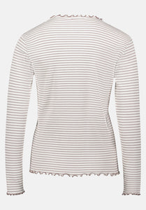Cartoon | Langarm-Shirt mit Kragen  | 1876 Cream/Taupe