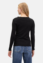 Lade das Bild in den Galerie-Viewer, Cartoon | Langarm-Shirt mit Kragen  | 9045 Black

