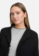 Lade das Bild in den Galerie-Viewer, Cartoon | Casual-Strickjacke mit Fransen | 9045 Black
