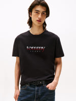 Lade das Bild in den Galerie-Viewer, Tommy Jeans | Rundhals-T-Shirt aus Jersey mit Logo | BDS black
