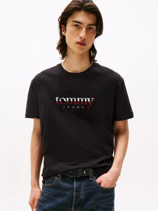 Tommy Jeans | Rundhals-T-Shirt aus Jersey mit Logo | BDS black