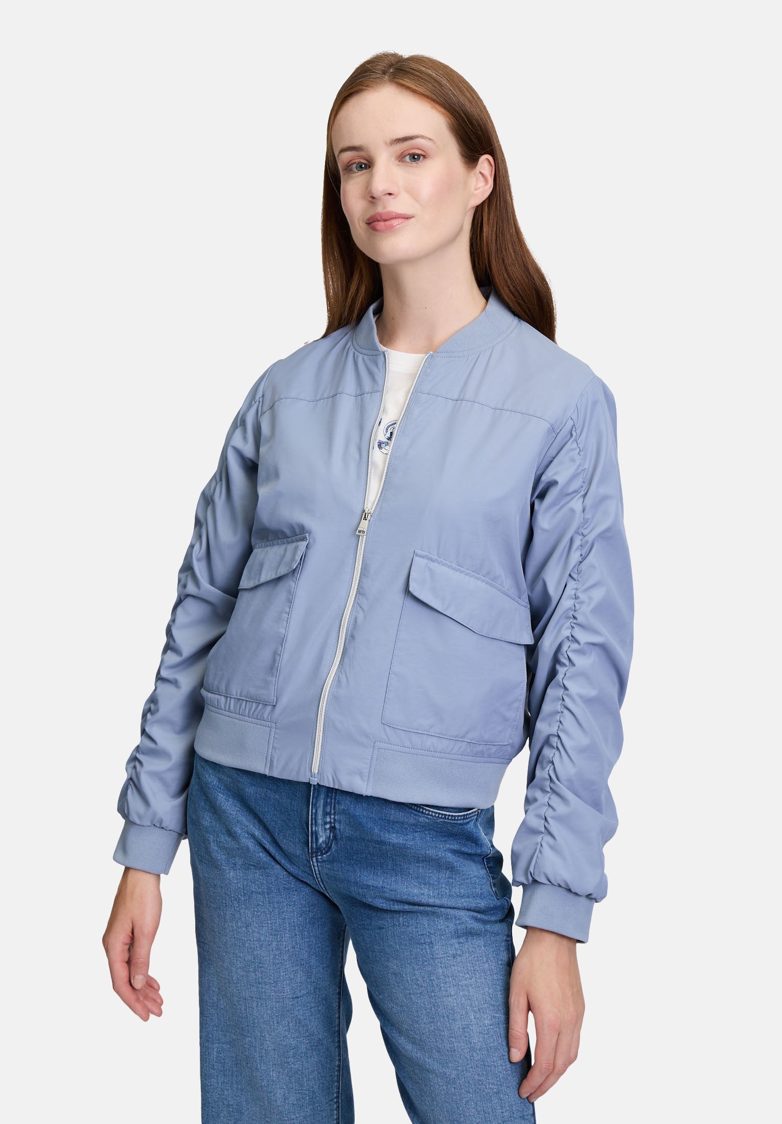 Cartoon | Blouson with ruffles | 8386 Stonewash