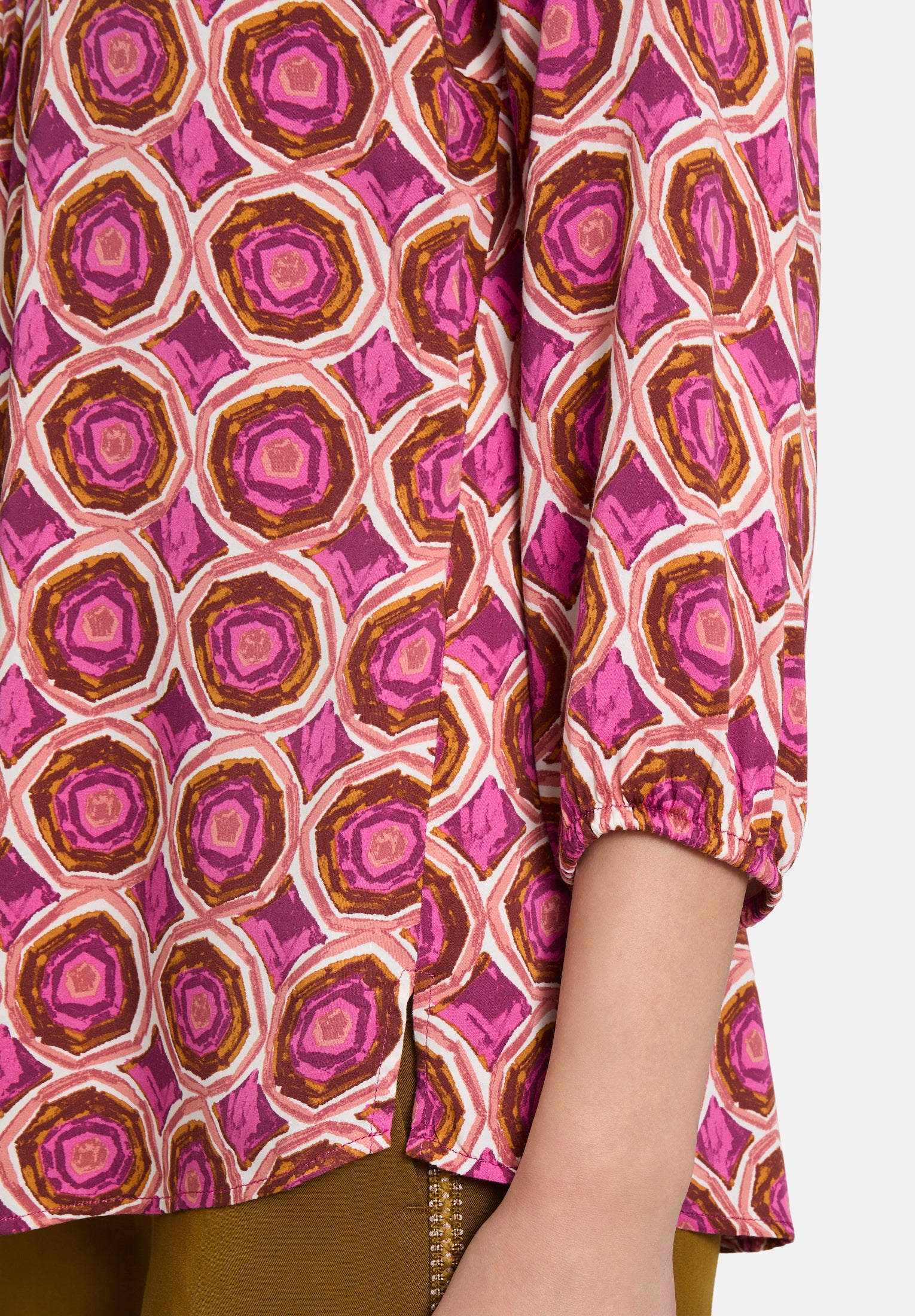 Cartoon | Blusenshirt mit Muster | 1861 Cream/Purple