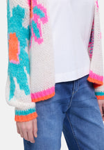 Load image into Gallery viewer, Cartoon | Knitted cardigan with intarsia | 1843 Cream/Pink
